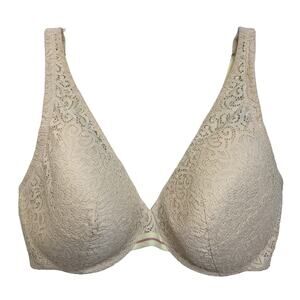 ThirdLove Artisan Lace Plunge Bra Cream Plus Size 40E